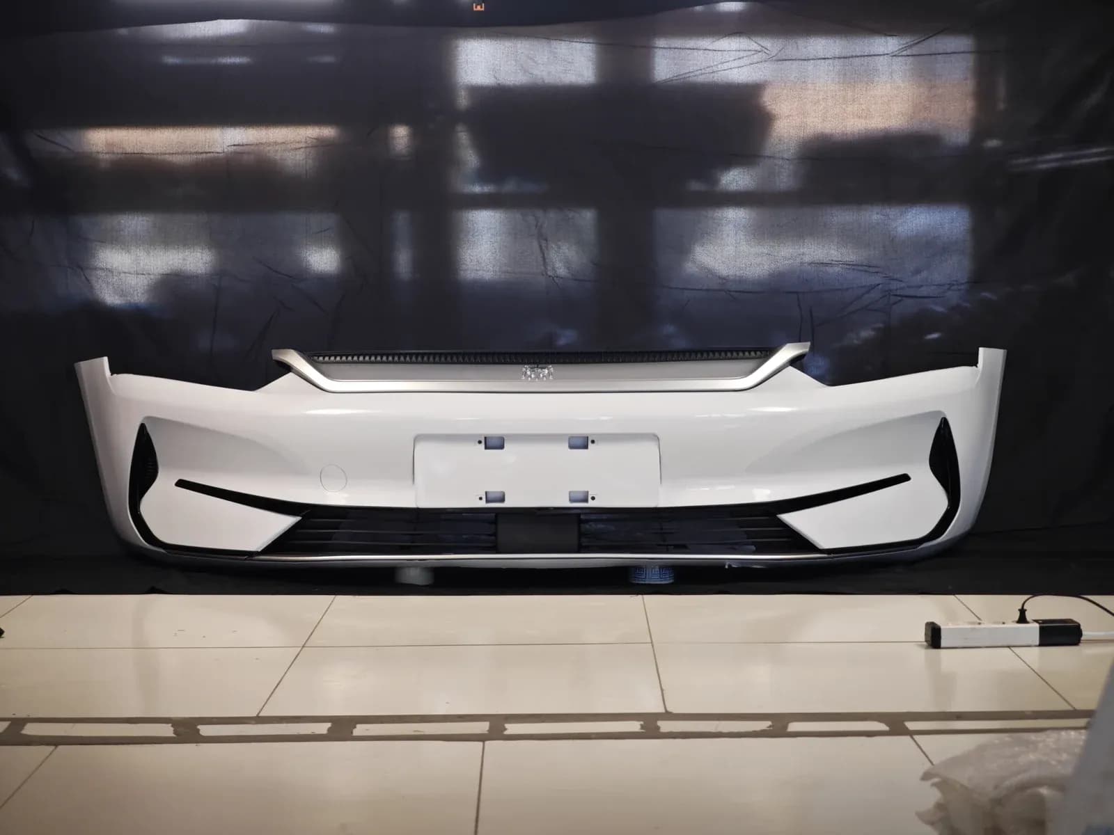 BYD Qin Plus EV front bumper assembly, white
