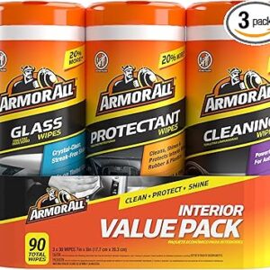 Armor All Protectant, Glass and Cleaning Wipes (Pack of 3)
